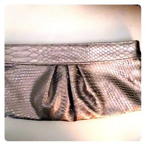 Silver Alligator Dressy Clutch